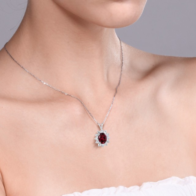 全国無料人気 ネックレス 天然石 プレゼント 女性の通販はau PAY マーケット - Gem Stone King ジュエリー専門 レディース 1.95カラット 天然 ロードライトガーネット ペンダント 14金 ホワイトゴールド(K14) 大粒 正規店即納