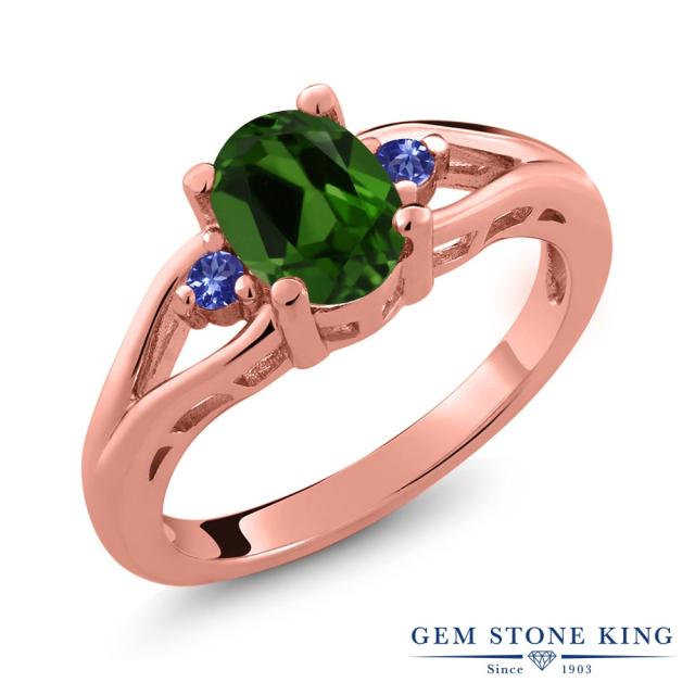 人気no 1 本体 指輪 リング レディース 1 28カラット 天然 クロムダイオプサイド 天然石 タンザナイト シルバー925 ピンクゴールドコーティング 大粒 ス 激安の Olsonesq Com