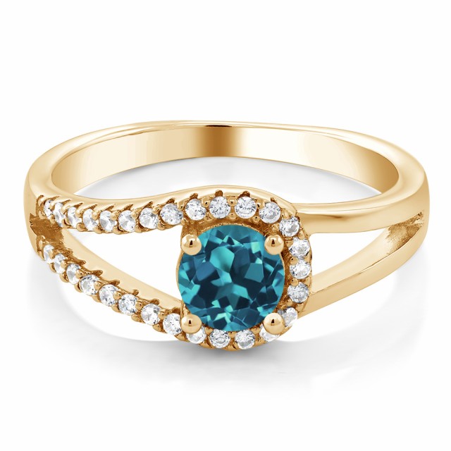 ニッケルフ◭ 指輪 バイパス 天の通販はau PAY マーケット - Gem Stone King ジュエリー専 リング レディース 0.9カラット 天然 ロンドンブルートパーズ シルバー925 イエローゴールドコーティング ダブルライン りするシン