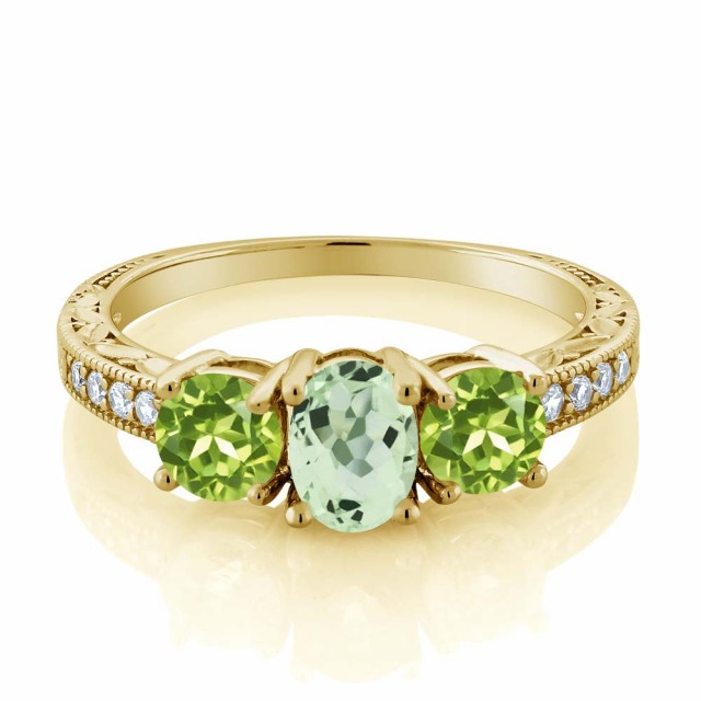 低価超歓迎 指輪 シルバー925 イエローゴールドコーの通販はau PAY マーケット - Gem Stone King ジュエリー専門 リング レディース 1.87カラット 天然 プラジオライト (グリーンアメジスト) 天然石 ペリドット 爆買い人気
