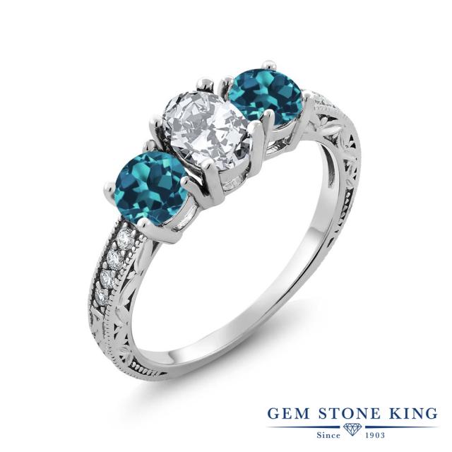 人気定番HOT 指輪 CZ 大粒 派手 スリーストーの通販はau PAY マーケット - Gem Stone King ジュエリー専門店 リング レディース 2.62カラット ジルコニア 天然 ロンドンブルートパーズ シルバー925 3連 リーフ 細工 新作通販