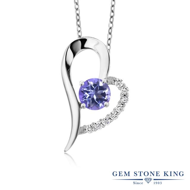 豊富な安い ネックレス 大粒 天の通販はau PAY マーケット - Gem Stone King ジュエリー専門 レディース 1.32カラット 天然 ミスティックトパーズ (タンザナイトブルー) ペンダント シルバー925 オープンハート 人気新作