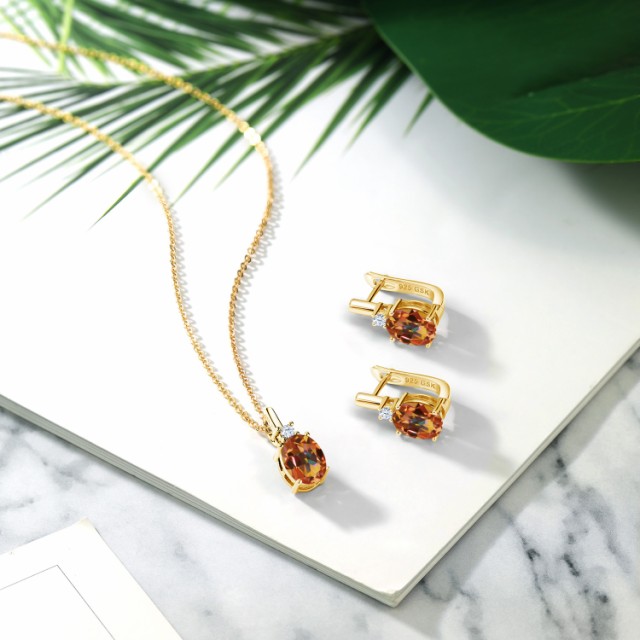 お買い得お得 ネックレス イエローゴールドコーティンの通販はau PAY マーケット - Gem Stone King ジュエリー専門 レディース 6.05カラット 天然石 エクスタシーミスティックトパーズ ピアス セット シルバー925 豊富な国産
