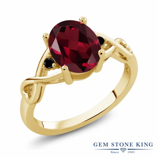 けします⋎ 指輪 イエローゴールドコーティンの通販はau PAY マーケット - Gem Stone King ジュエリー専門 リング レディース 2.06カラット 天然 ロードライトガーネット 天然ブラックダイヤモンド シルバー925 ┱イエローゴ