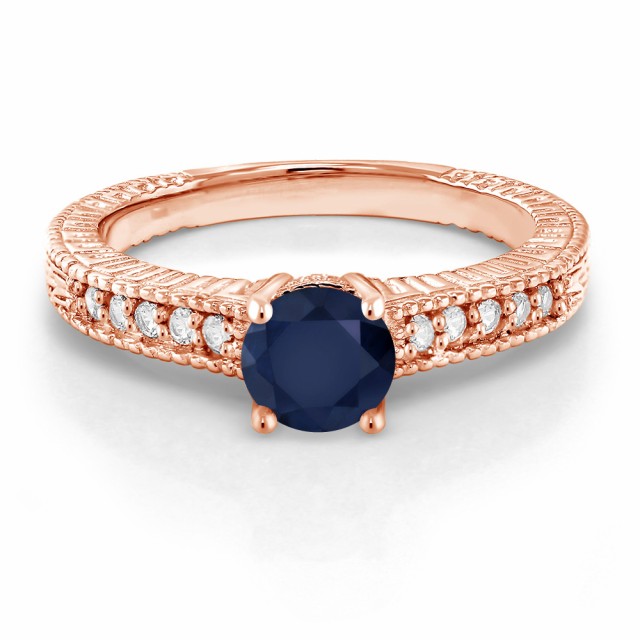 リング・マ 指輪 細工 大粒 マルの通販はau PAY マーケット - Gem Stone King ジュエリー専門 リング レディース 1.15カラット 天然 サファイア 合成ホワイトサファイア シルバー925 ピンクゴールドコーティング ピンクゴー