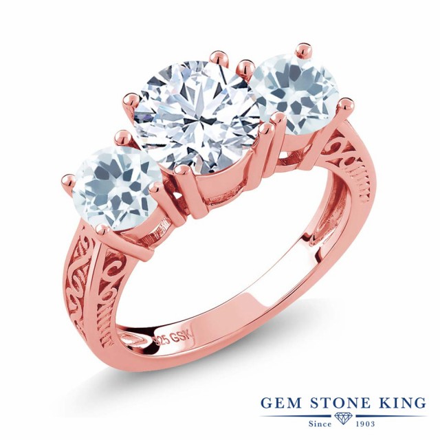 最新作新品 指輪 3連 大粒 派手 スの通販はau PAY マーケット - Gem Stone King ジュエリー専門 リング レディース 2.2カラット 天然 トパーズ アクアマリン シルバー925 ピンクゴールドコーティング アラベスク 超激安安い
