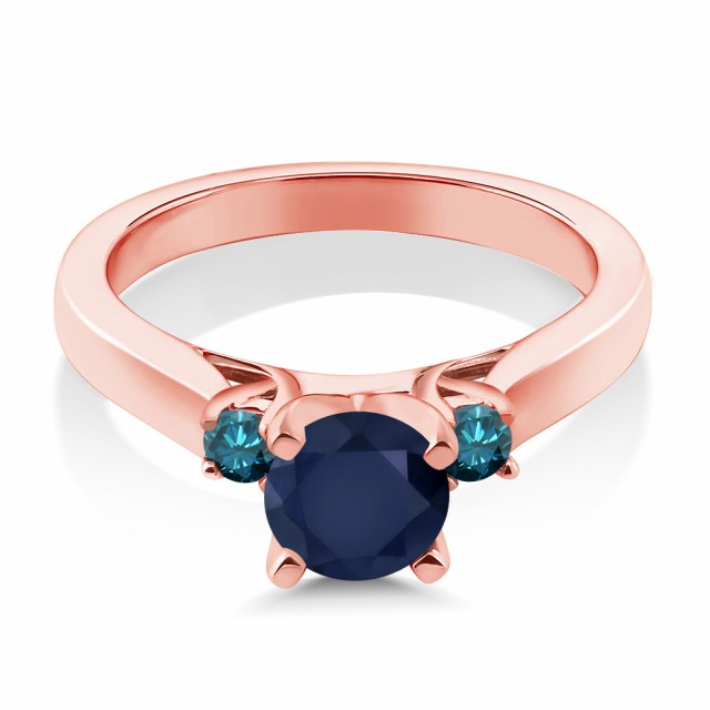 超特価好評 指輪 スリーストーン 大粒の通販はau PAY マーケット - Gem Stone King ジュエリー専 リング レディース 1.2カラット 天然 サファイア ブルーダイヤモンド シルバー925 ピンクゴールドコーティング 高評価
