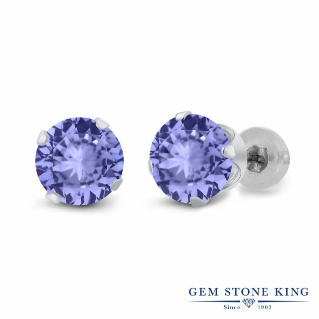 2022定番人気 ピアス 12月 誕生石 金属アレルギー対の通販はau PAY マーケット - Gem Stone King ジュエリー専門店 レディース 1.8カラット 天然石 タンザナイト 14金 ホワイトゴールド(K14) 一粒 シンプル スタッド 新品100%新品