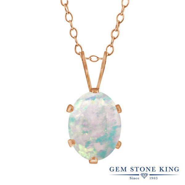 得価高評価 ネックレス 10月 誕生石 金属アレルギー対の通販はau PAY マーケット - Gem Stone King ジュエリー専門 レディース 1.05カラット シミュレイテッド ホワイトオパール ペンダント 一粒 大粒 シンプル 爆買い特価