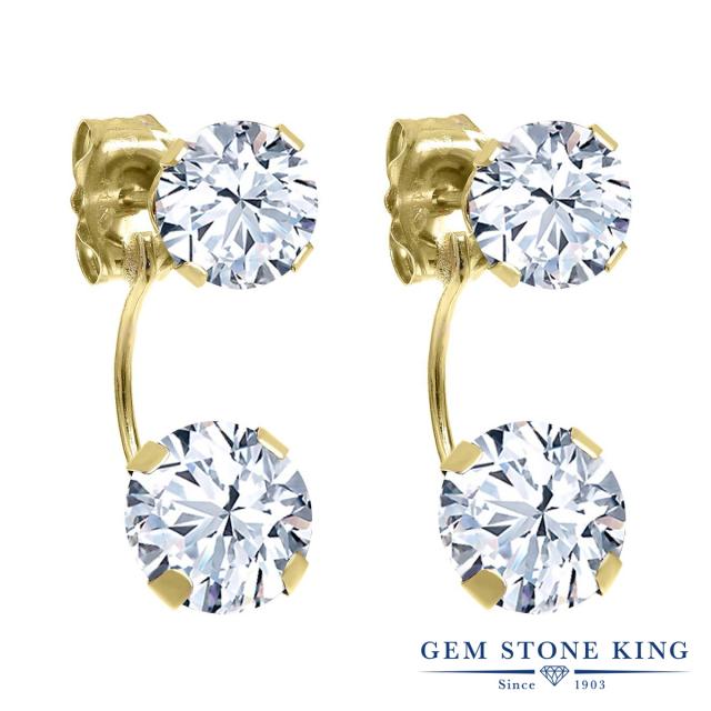 新作本物保証 ピアス ぶら下がり 金属アレルギー対応の通販はau PAY マーケット - Gem Stone King ジュエリー専門店|商品ロットナンバー: レディース 4.5カラット ジルコニア 14金 イエローゴールド(K14) CZ 大粒 定番人気新作