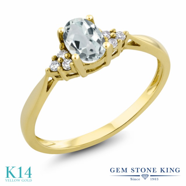 リーブラン 指輪 天然石 3月 誕生石 の通販はau PAY マーケット - Gem Stone King ジュエリー専門店 リング レディース 0.43カラット 天然 アクアマリン ダイヤモンド 14金 イエローゴールド(K14) 小粒 ソリティア ーンキング