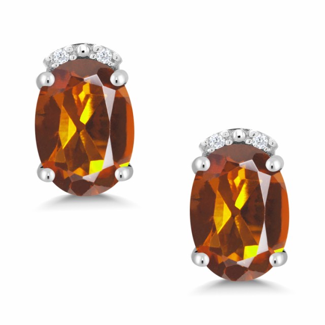 特価国産 ピアス スタッド 天然石 金の通販はau PAY マーケット - Gem Stone King ジュエリー専門店 レディース 1.43カラット 天然 マデイラシトリン (オレンジレッド) ダイヤモンド 10金 ホワイトゴールド(K10) 定番品質保証