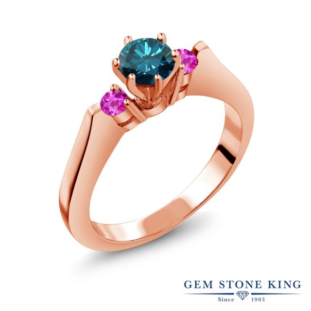 大人気大得価 指輪 ピンクゴールドコーティング スリーストーの通販はau PAY マーケット - Gem Stone King ジュエリー専 リング レディース 0.71カラット 天然 ブルーダイヤモンド ピンクサファイア シルバー925 HOT得価