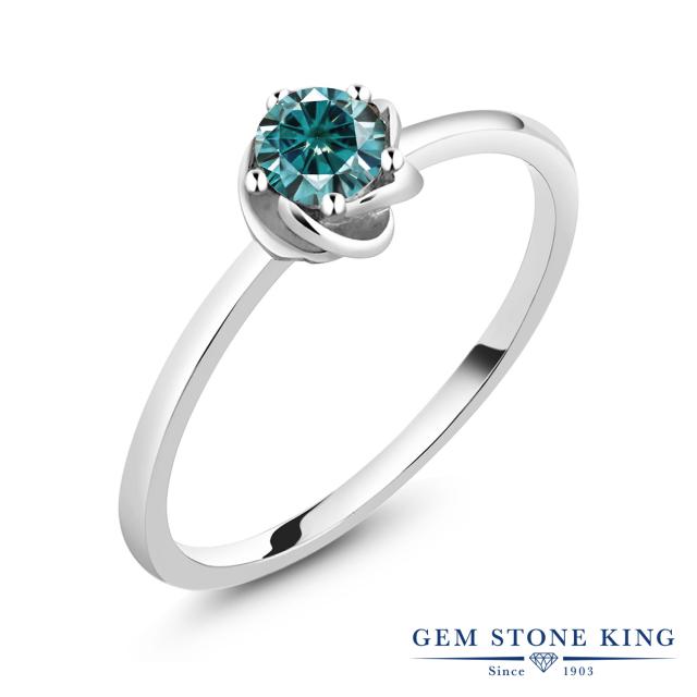 HOT新品 指輪 モアッサナイト 小粒 華奢 シンの通販はau PAY マーケット - Gem Stone King ジュエリー専門店 リング レディース 0.5カラット ブルー モアサナイト 10金 ホワイトゴールド(K10) フラワー 花 一粒 好評格安