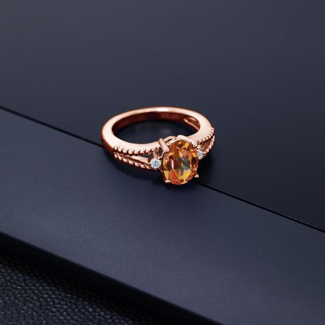 トパーズ 指輪 シルバー925 ピンクゴールドコーティの通販はau PAY マーケット - Gem Stone King ジュエリー専 リング レディース 2.05カラット 天然石 エクスタシーミスティックトパーズ 天然 ダイヤモンド にぴったり