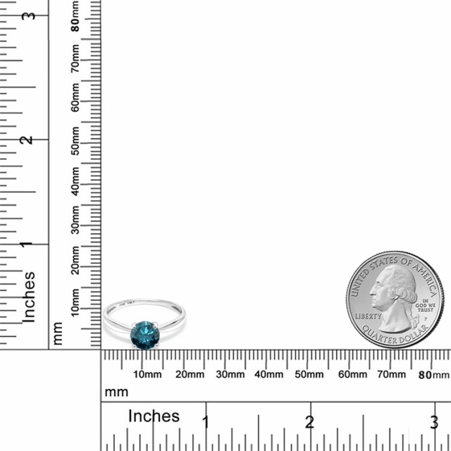 婚約指輪 レディース リング ブルーダイヤモンド 10金 ホワイト