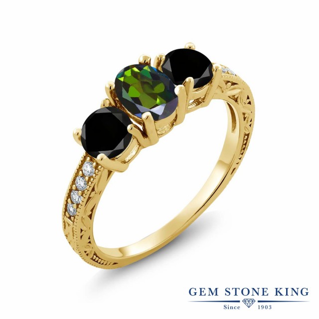 ミスティッℊ 指輪 シルバー925 イエローの通販はau PAY マーケット - Gem Stone King ジュエリー専門 リング レディース 2.02カラット 天然 ミスティックトパーズ (トルマリングリーン) 天然ブラックダイヤモンド トパーズと