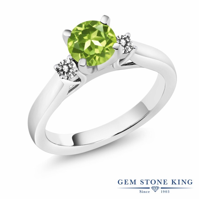 定番人気 指輪 8月 誕生石 婚約指輪 エンゲージの通販はau PAY マーケット - Gem Stone King ジュエリー専門 リング レディース 1.1カラット 天然石 ペリドット 天然 ダイヤモンド シルバー925 スリーストーン 定番人気