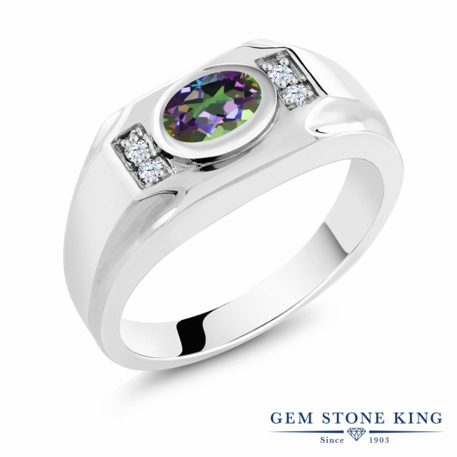 新作特価 指輪 大粒 マルチストーの通販はau PAY マーケット - Gem Stone King ジュエリー専門 リング レディース 1.76カラット 天然石 ミスティックトパーズ (グリーン) 合成ホワイトサファイア シルバー925 爆買いHOT