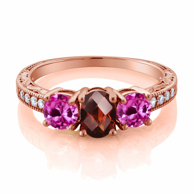 在庫あ新品 指輪 リーフ 細工 の通販はau PAY マーケット - Gem Stone King ジュエリー専門 リング レディース 2.22カラット 天然 ガーネット 合成ピンクサファイア シルバー925 ピンクゴールドコーティング 3連 豊富なお得