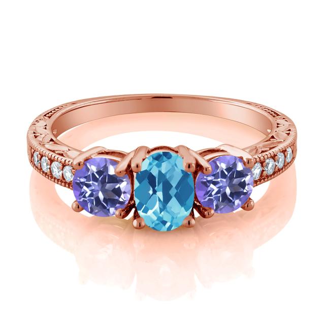 リーブラン 指輪 シルバー925 ピンクゴールの通販はau PAY マーケット - Gem Stone King ジュエリー専門 リング レディース 2.42カラット 天然 スイスブルートパーズ ミスティックトパーズ (タンザナイトブルー) ⇂させていた