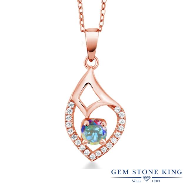 てのジュエ ネックレス ピンクゴールドコーテの通販はau PAY マーケット - Gem Stone King ジュエリー専門 レディース 0.74カラット 天然石 ミスティックトパーズ (マーキュリーミスト) ペンダント シルバー925 ╂ホワイト