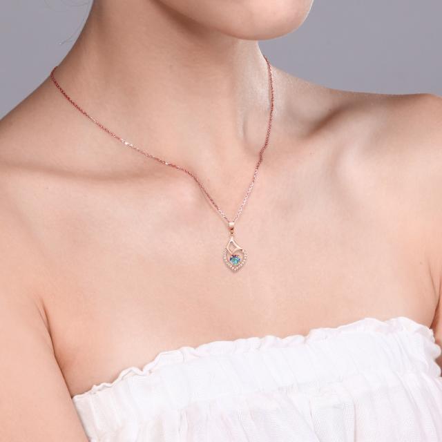 てのジュエ ネックレス ピンクゴールドコーテの通販はau PAY マーケット - Gem Stone King ジュエリー専門 レディース 0.74カラット 天然石 ミスティックトパーズ (マーキュリーミスト) ペンダント シルバー925 ╂ホワイト