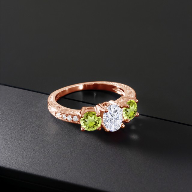 新品限定SALE 指輪 天然石 ペリドット シルバー925 ピンクゴールの通販はau PAY マーケット - Gem Stone King ジュエリー専門店|商品ロッ リング レディース 2.12カラット Forever Brilliant モアサナイト Charles & Colvard 本物保証格安