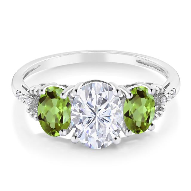 高品質お得 指輪 ペリドット 天然 ダイヤモンド 10金 ホの通販はau PAY マーケット - Gem Stone King ジュエリー専門店|商品ロ リング レディース 2.54カラット Forever Brilliant モアサナイト Charles & Colvard 天然石 国産超歓迎
