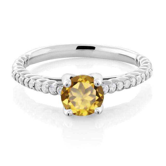 させていた 指輪 細身 ソリティア の通販はau PAY マーケット - Gem Stone King ジュエリー専門 リング レディース 1.43カラット 天然石 シャンパンクォーツ ラボグロウンダイヤモンド シルバー925 ロープ 大粒 ンビネーシ