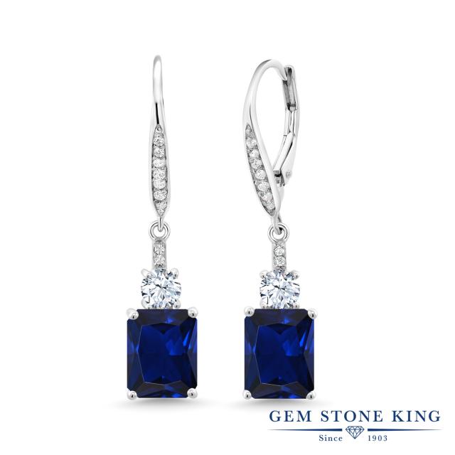 けします∮ ピアス レバーバック 金属アレルギー対応の通販はau PAY マーケット - Gem Stone King ジュエリー専門店 レディース 5.4カラット シミュレイテッド サファイア シルバー925 四角い 大粒 ぶら下がり ョンがおし