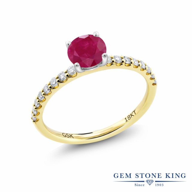 人気新作登場 指輪 マルチストーン 天然石 7の通販はau PAY マーケット - Gem Stone King ジュエリー専門店 リング レディース 0.79カラット 天然 ルビー ラボグロウンダイヤモンド 18金 イエローゴールド(K18) 細身 超激得豊富な