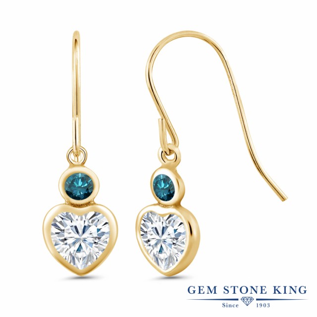 安い限定品 ピアス ブルーダイヤモンド 14金 イエローゴールド(K14の通販はau PAY マーケット - Gem Stone King ジュエリー専門店|商品ロ レディース 1.2カラット Forever Brilliant モアサナイト Charles & Colvard 天然 激安単価で
