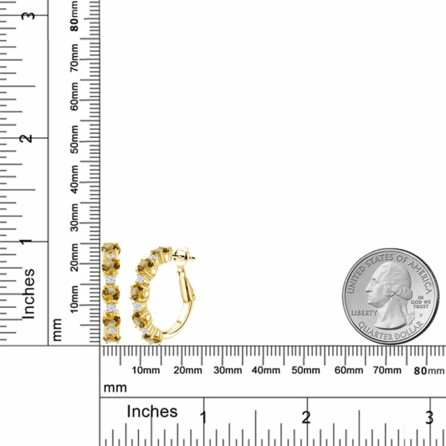 代引不可 ピアス レディース 2.8カラット 天然 シトリン シルバー925 イエローゴールドコーティング 9連 小粒 細身 フープ レバーバック 華奢 天然の通販はau PAY マーケット - Gem Stone King ジュエリー専門 特価超特価