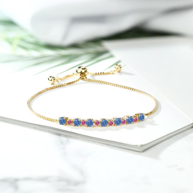 2022100%新品 ブレスレット テニスブの通販はau PAY マーケット - Gem Stone King ジュエリー専 レディース 0.95カラット スワロフスキージルコニア (ファンシーブルー) シルバー925 ピンクゴールドコーティング お得最新作