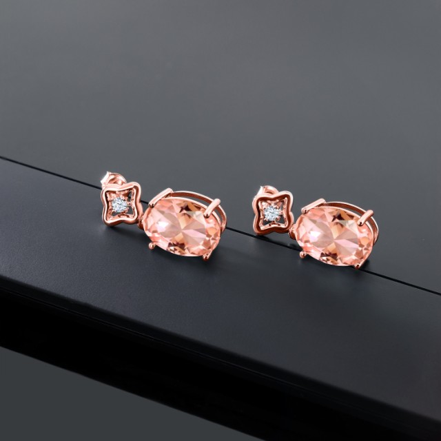 NEW安い ピアス レディース 18.5カラット ナノモルガナイト シルバー925 ピンクゴールドコーティング フラワー 花 ひし形 大粒 ぶら下がり 金属アの通販はau PAY マーケット - Gem Stone King ジュエリー専門 大得価HOT