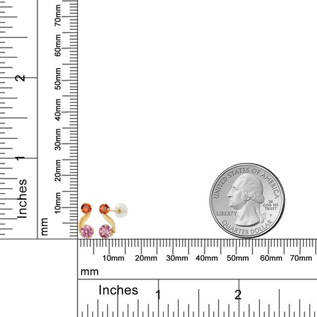 豊富な国産 ピアス レディース 0.82カラット ピンクラボグロウンダイヤモンド 天然 オレンジサファイア 14金 イエローゴールド(K14) ピンク ダイヤ の通販はau PAY マーケット - Gem Stone King ジュエリー専門店 得価高評価