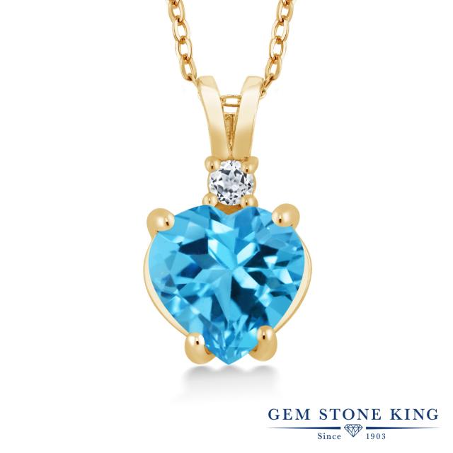 お買い得定番 ネックレス イエローゴールドコーティング ハートの通販はau PAY マーケット - Gem Stone King ジュエリー専 レディース 2.39カラット 天然 スイスブルートパーズ ペンダント トパーズ シルバー925 安いNEW