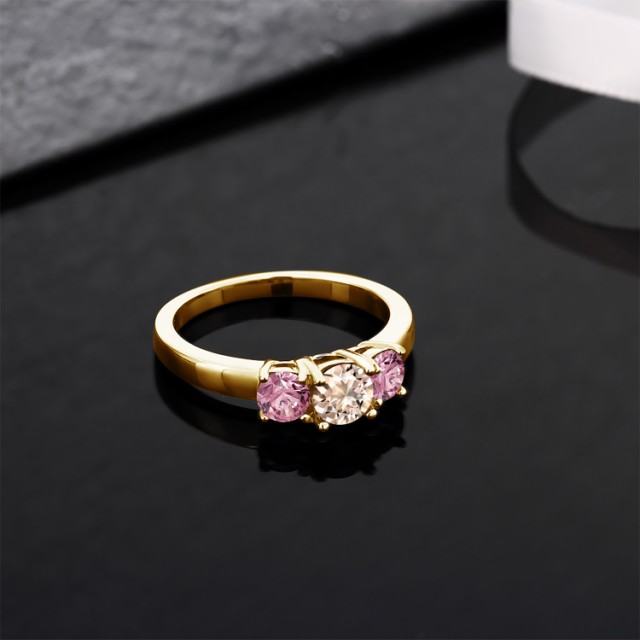 人気国産 指輪 シルバー925 イエローゴールドコーテの通販はau PAY マーケット - Gem Stone King ジュエリー専門 リング レディース 0.9カラット 天然 モルガナイト (ピーチ) ピンクラボグロウンダイヤモンド HOT新作