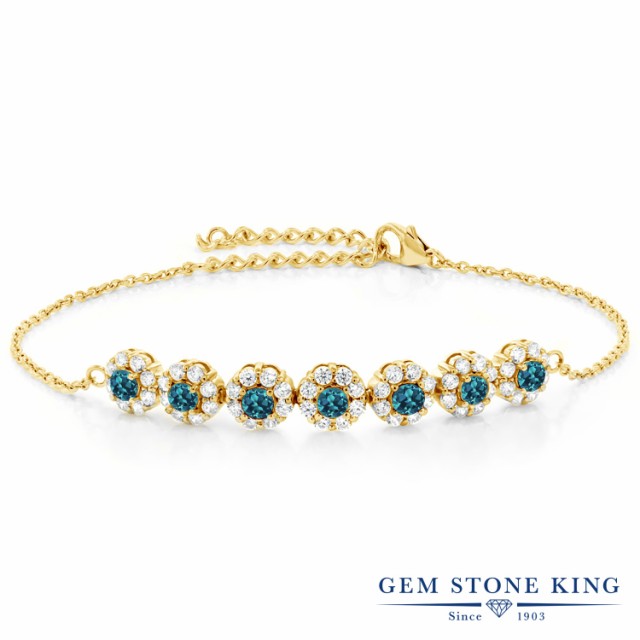 にぴったり ブレスレット 小粒 かわの通販はau PAY マーケット - Gem Stone King ジュエリー専門 レディース 2.38カラット 天然 ロンドンブルートパーズ シルバー925 イエローゴールドコーティング フラワー 花 Ⓑプレゼント