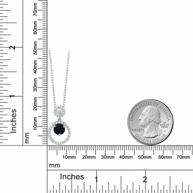 超特価激安 ネックレス サークル CZ 大の通販はau PAY マーケット - Gem Stone King ジュエリー専門 レディース 2.35カラット ジルコニア (ブラック) ペンダント シミュレイテッド ホワイトオパール シルバー925 再入荷在庫