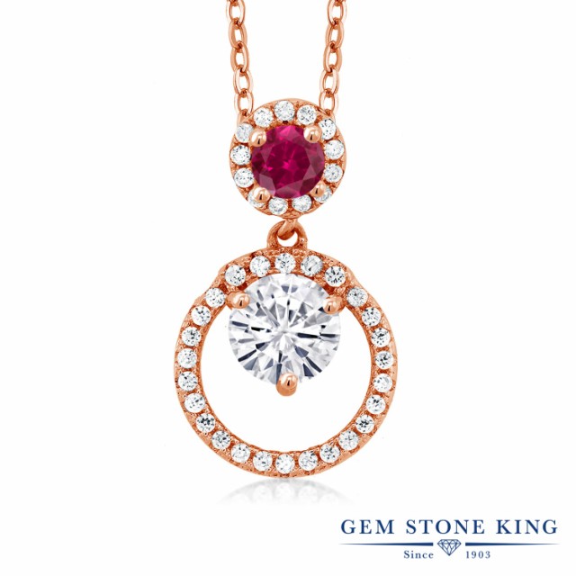 のセッティ ネックレス 合成ルビー シルバー925 ピンクゴールの通販はau PAY マーケット - Gem Stone King ジュエリー専門店|商品ロ レディース 1.65カラット Forever Classic モアサナイト Charles & Colvard ペンダント ➞りするシン