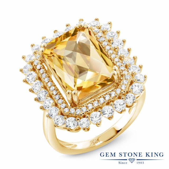 やかに⇩ 指輪 派手 大ぶり 大きめ 天然石の通販はau PAY マーケット - Gem Stone King ジュエリー専門 リング レディース 7.36カラット 天然 シトリン シルバー925 イエローゴールドコーティング 四角い 大粒 ジェムスト