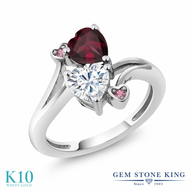 ットを 指輪 10金 ホワイトゴールの通販はau PAY マーケット - Gem Stone King ジュエリー専門 リング レディース 1.55カラット 天然 ロードライトガーネット モアサナイト ピンクラボグロウンダイヤモンド プレゼント