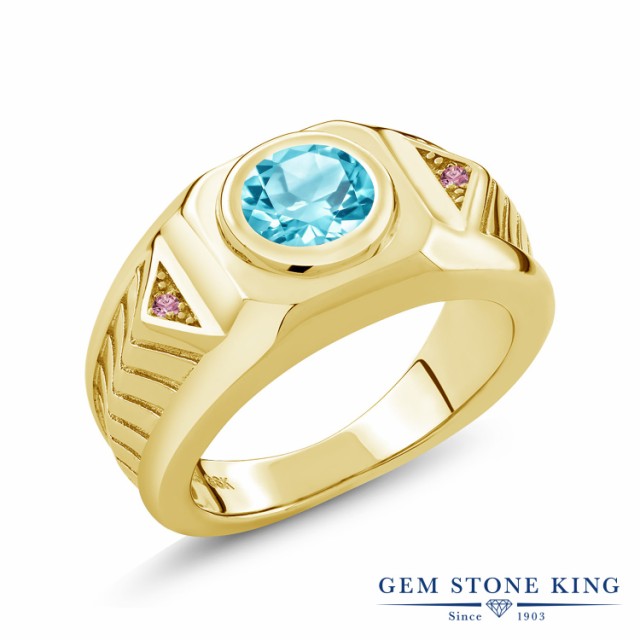 高評価定番 指輪 イエローゴールドコーテの通販はau PAY マーケット - Gem Stone King ジュエリー専門 リング レディース 2.28カラット 天然 スイスブルートパーズ ピンクラボグロウンダイヤモンド シルバー925 新品超歓迎