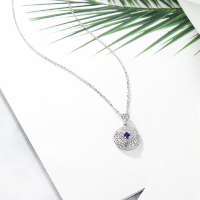 正規品国産 ネックレス 大ぶり 大きめ 金属アレルギー対応の通販はau PAY マーケット - Gem Stone King ジュエリー専門店 レディース 0.26カラット 合成サファイア ペンダント 天然 ダイヤモンド サークル 小粒 100%新品安い