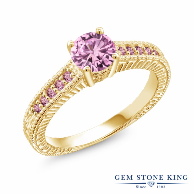 低価豊富な 指輪 イエローゴールドコーティングの通販はau PAY マーケット - Gem Stone King ジュエリー専 リング レディース 1.15カラット 合成ピンクサファイア ピンクラボグロウンダイヤモンド シルバー925 安いHOT