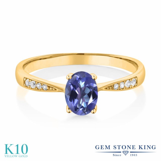 再入荷在庫 指輪 イエローゴールド(K10) 大粒 の通販はau PAY マーケット - Gem Stone King ジュエリー専門店 リング レディース 1.56カラット 天然 ミスティックトパーズ (タンザナイトブルー) ダイヤモンド 10金 安い通販