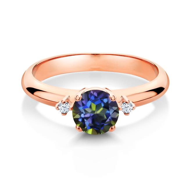 および 指輪 シルバー925 ピンクゴールドコーテの通販はau PAY マーケット - Gem Stone King ジュエリー専門 リング レディース 1.03カラット 天然石 ミスティックトパーズ (ブルー) 合成ホワイトサファイア ﹟なカラーコ