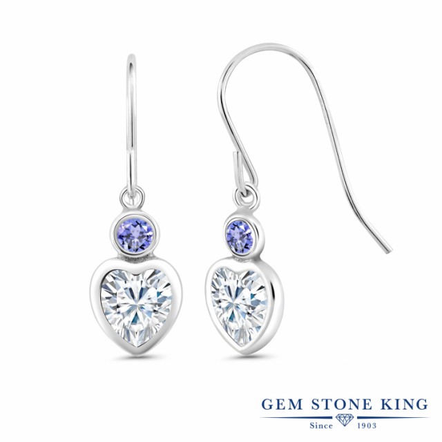 爆買い新品 ピアス シルバー925 ベゼル ハート モの通販はau PAY マーケット - Gem Stone King ジュエリー専門店|商品ロッ レディース 1.9カラット Forever Brilliant モアサナイト Charles & Colvard 天然石 タンザナイト 在庫あ在庫